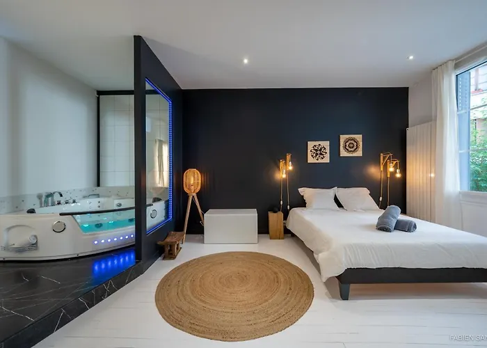 Apartmán Loft Clim - Jacuzzi Centre Gare - Parking Gratuit *